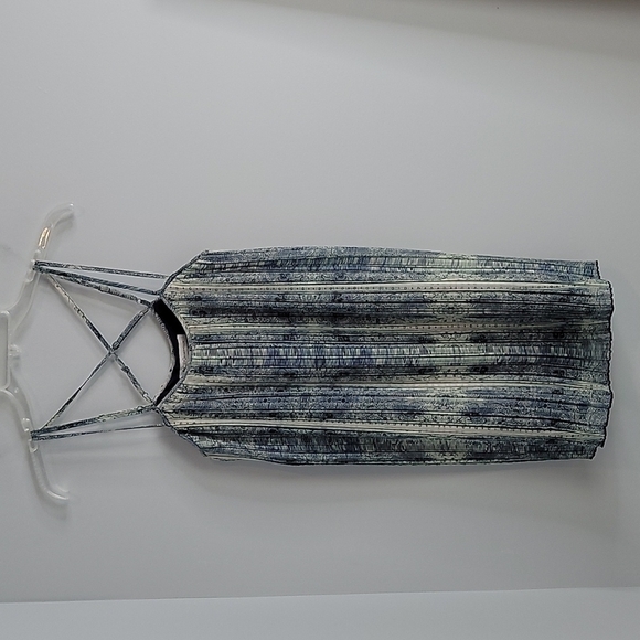 BCBGeneration Strappy Pleated Shift Mini Tempest Festival blue Dress Size XS - Picture 2 of 12